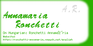 annamaria ronchetti business card